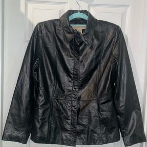 apostrophe genuine leather jacket